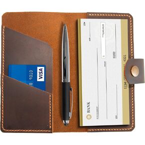 Personalized Checkbook Cover, Leather Checkbook, Checkbook Wallet And Holder, Checkbook Case, Custom Checkbook, Custom Checkbook Covers, Gift For Him,Customized Gifts in Kuwait