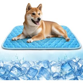 Dog Cooling Mat Q-Max>0.4 Self Cool Pad for Dogs and Cats with Anti-Slip Bottom, Washable Portable Pet Sleeping Pad for Summer，Larger Size 39.4" *27.6" in Saudi Arabia