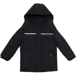 Andy & Evan Boys' Reflective Hooded Parka with Removable Hood, Winter Coat Jacket For Kids in Saudi Arabia