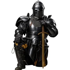 Dark Barbuta Knight Armor Full Set – 18 Gauge Steel Medieval Knight Suit, Body Plate Armor Reenactment. in Kuwait
