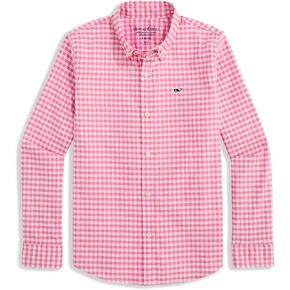 Vineyard Vines Boys' Boys' Skysail Gingham Performance Cotton Shirt in Kuwait