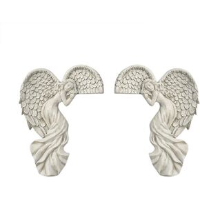 YFEIQI Angel Wings Resin Sculpture Photo Frame, Angel Frame Decoration, Creative 3D Resin Art Crafts for Home Wall Decoration, Gifts for Festival, Wedding or Anniversary (Left+Right) in Saudi Arabia