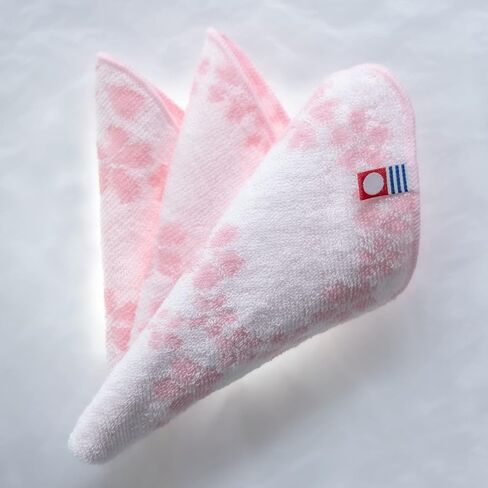 FORTUNA Tokyo Imabari Handkerchief Sakura Cherry Blossoms Design Mini Towel Cotton 100%, Made in Japan in Kuwait