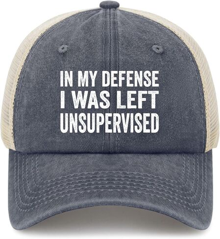 in My defenses iwas Left Unsupervised Hats for Men Aesthetic Washed Distressed in Kuwait