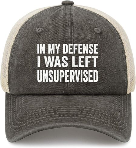 in My defenses iwas Left Unsupervised Hats for Men Aesthetic Washed Distressed in Kuwait