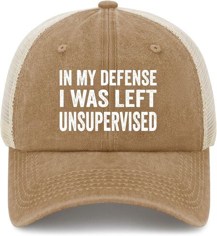 in My defenses iwas Left Unsupervised Hats for Men Aesthetic Washed Distressed in Kuwait