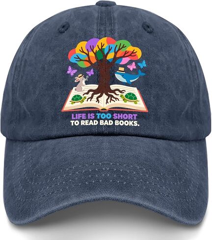 Life is Too Short to Read Bad Books Hat for Women Aesthetic Washed Distressed in Kuwait
