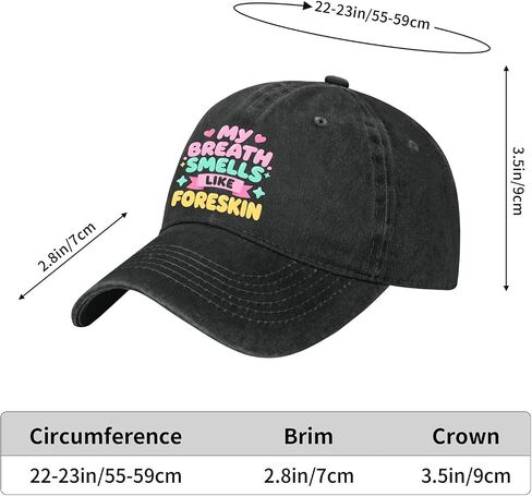 My Breath Smells Like Foreskin Hat for Men Cool Washed Distressed Baseball Cap in Kuwait