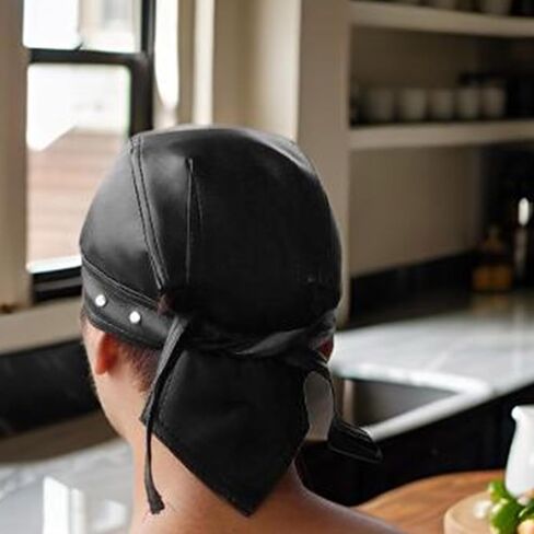 Doo Rag for Men Hat PU Vintage Cabbie Caps Unisex Headwear Autumn Winter Hat for Daily Wear Punk Hats for Men Multicolor in Saudi Arabia