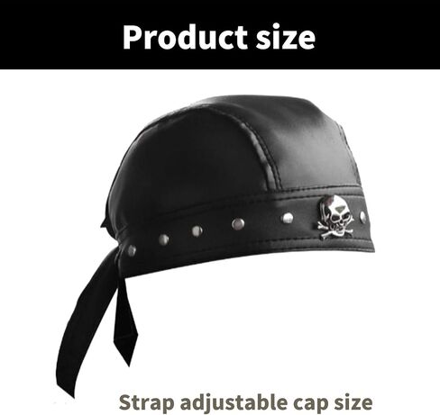 Doo Rag for Men Hat PU Vintage Cabbie Caps Unisex Headwear Autumn Winter Hat for Daily Wear Punk Hats for Men Multicolor in Saudi Arabia