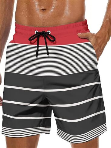 Lzzidou Men's Swim Trunks Board Shorts Mesh Lining 8 Inch Inseam Quick Dry Bathing Suit in Saudi Arabia