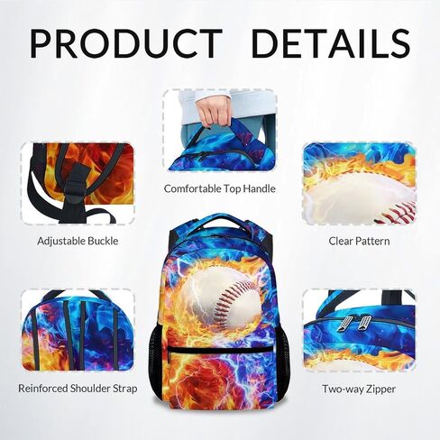 Baseball Backpack for Kids Boys - 17 Inch School Bookbag for Boy Students Sports in Saudi Arabia