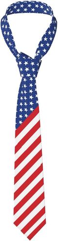 American Flag Unisex Necktie Soft Casual Novelty Tie Ideal for Men Women College Daily Neckties USA Black 2 in Saudi Arabia