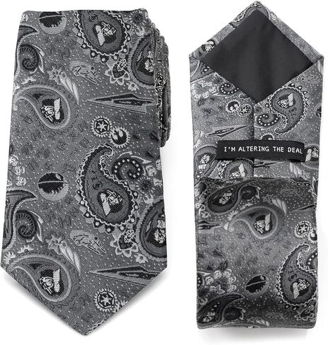 Cufflinks Inc. Vader Paisley Grey Men's Tie in Kuwait