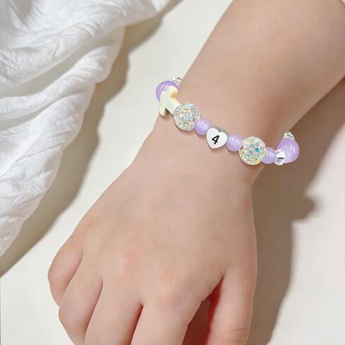 Birthday Cross Bracelet for Girls Ages 1 2 3 4 5 6 7 8 Braided Bracelet with Ceramic Cross & Heart Birthday Number Glass Bead Bracelet in Premium Silver Gift Box Adjustable Jewelry in Saudi Arabia