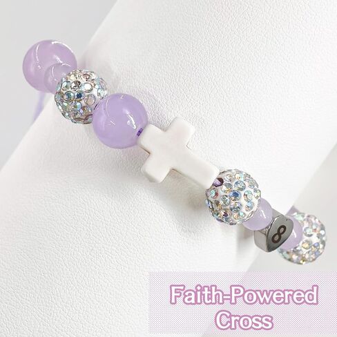 Birthday Cross Bracelet for Girls Ages 1 2 3 4 5 6 7 8 Braided Bracelet with Ceramic Cross & Heart Birthday Number Glass Bead Bracelet in Premium Silver Gift Box Adjustable Jewelry in Saudi Arabia