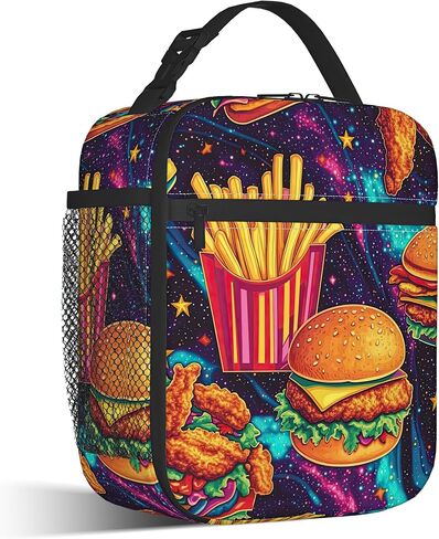 Insulated Lunch Bag,Colorful Cars Durable Lightweight Lunch Box for Kids,Cartoon Vehicle Portable Thermal Picnic Cool Bags Girls Boys School Daycare,Work,Camping in Saudi Arabia
