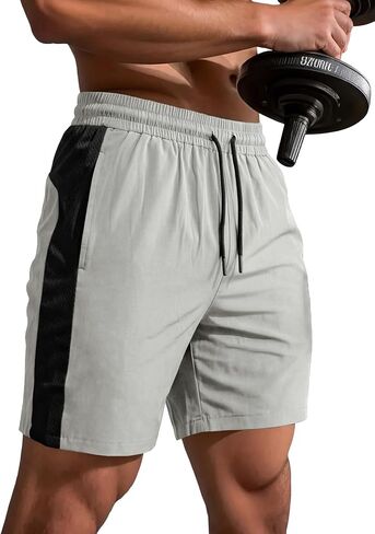 Muscle Cmdr Men's 7" Athletic Running Shorts Without Liner Dry Fit Lightweight Workout Gym Active Shorts with Zipper Pockets in Saudi Arabia