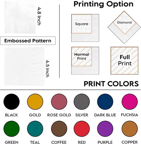 GODMERCH Luxury Dog Illustrated Wedding Napkins - Personalized Pet Lovers Napkins, Custom Cocktail Napkin for Reception, Bridal Shower, Bar, Engagement, Party, Beverage, Luncheon, Christmas in Saudi Arabia