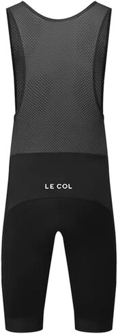 LE COL Men's Sport Bib Shorts II | Padded Chamois Cycling Shorts with Gel Inserts | Black/Black | Medium in Kuwait
