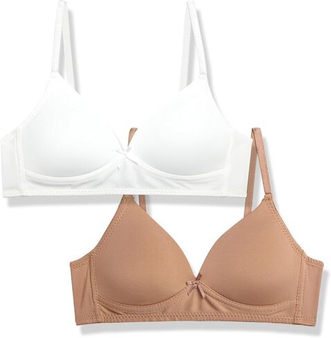 Rene Rofe Girls Bras Set - 2 Pack Adjustable Lightly Padded Bralette Wireless Training Teen Bras for Girls in Kuwait