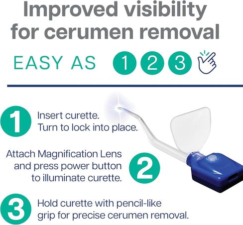 Bionix - Rechargeable Light Source + ClearLook Variety Pack Starter System (Single-Use, 50 Count) | Reusable & USB-C Rechargeable LED Light Source to Enhance Cerumen Removal Visibility in Saudi Arabia