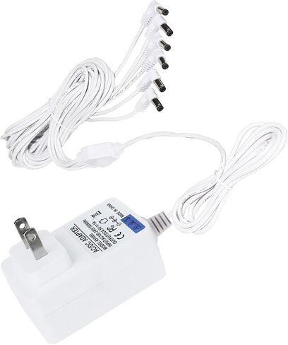 4.5V Lemax Power Adapter, 6 Outputs, for Christmas Halloween Village Mini Lighting Building Decoration, White in Saudi Arabia