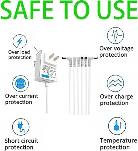 4.5V Lemax Power Adapter, 6 Outputs, for Christmas Halloween Village Mini Lighting Building Decoration, White in Saudi Arabia