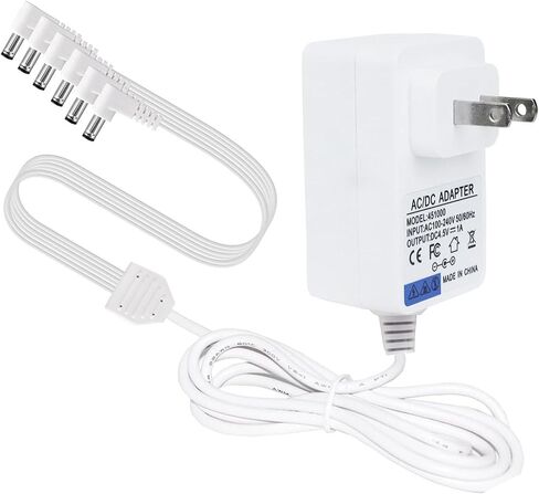 4.5V Lemax Power Adapter, 6 Outputs, for Christmas Halloween Village Mini Lighting Building Decoration, White in Saudi Arabia