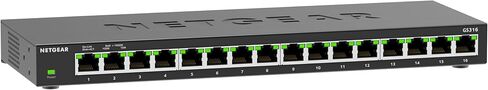 NETGEAR 16-Port Gigabit Ethernet Unmanaged Switch (GS316) - Desktop or Wall Mount, and Limited Lifetime Protection in Kuwait