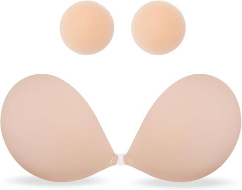 MITALOO Seamless Adhesive Bra Sticky Strapless Invisible Push up Bras Silicone Backless Nipple Cover for Women in Saudi Arabia