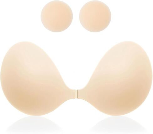 MITALOO Seamless Adhesive Bra Sticky Strapless Invisible Push up Bras Silicone Backless Nipple Cover for Women in Kuwait