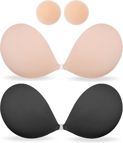 MITALOO Seamless Adhesive Bra Sticky Strapless Invisible Push up Bras Silicone Backless Nipple Cover for Women in Kuwait
