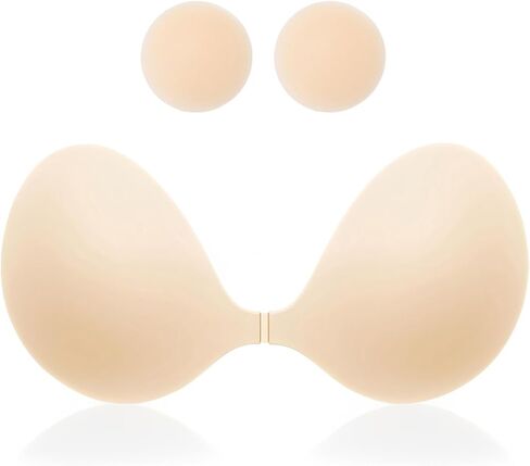 MITALOO Seamless Adhesive Bra Sticky Strapless Invisible Push up Bras Silicone Backless Nipple Cover for Women in Kuwait