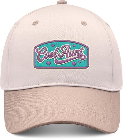 Cool Aunt Hat, Auntie Gift Ideas Trucker Hat for Women, Adjustable Cotton Embroidered Womens Baseball Caps,Beige in Saudi Arabia