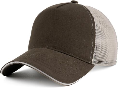 Trucker Hat, Cotton, 5 Panel Baseball Cap, Adjustable Closure, Mesh Back, Unisex Adult in Saudi Arabia