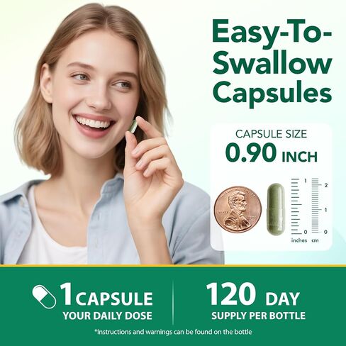 Chlorophyll Capsules - Body Deodorizing Supplement for Women & Men | Natural Internal Deodorant Tablets | Reduce Odor in Underarms, Intimate Areas & Oral | Vegan​​ | 120 Count in Saudi Arabia