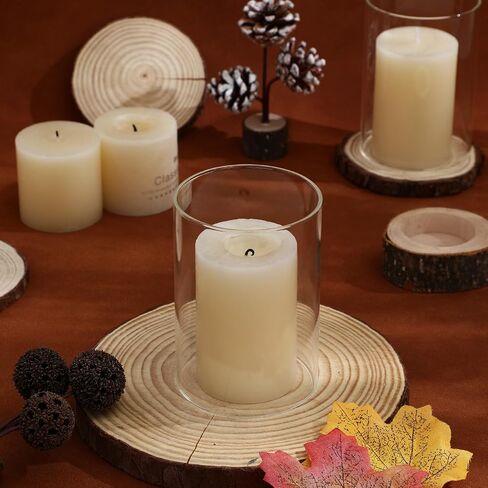 NUOBESTY Glass Candle Shade Cylindrical Glass Cylinder Candle Holder 7x10cm for Home Decor and Party Use in Saudi Arabia