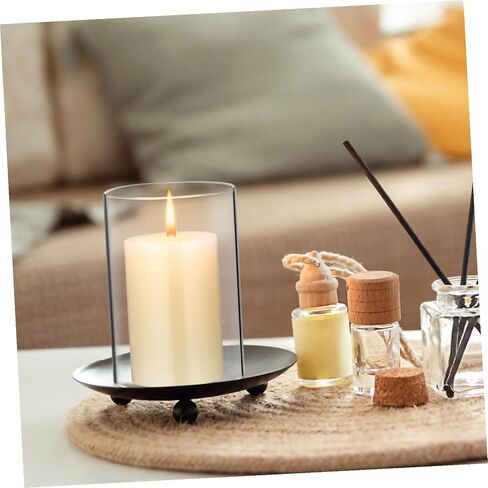 NUOBESTY Glass Candle Shade Cylindrical Glass Cylinder Candle Holder 7x10cm for Home Decor and Party Use in Saudi Arabia
