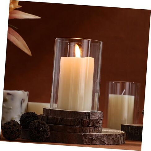 NUOBESTY Glass Candle Shade Cylindrical Glass Cylinder Candle Holder 7x10cm for Home Decor and Party Use in Saudi Arabia