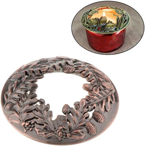 Jar Candle Topper Lid Shade, Candles Evenly, Style Candle Toppers for 50mm Jar Mouth, Brown in Saudi Arabia