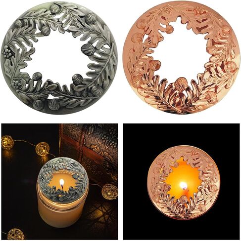 Yajuyi 2 Candles Topper Light Candle Lid Shades Cover Desktop in Saudi Arabia