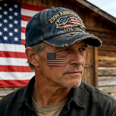 USA 250th Anniversary Baseball Cap,1776-2026 American Flag Vintage Washed Distressed Embroidered Adjustable Casual Hat for Men Women Blue in Saudi Arabia