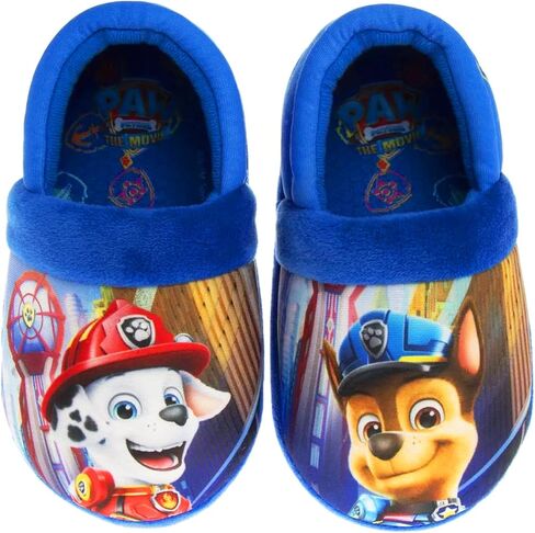 Paw Patrol Slippers for Boys Set - Bundle with Blue Plush Snuggle Toe Footlet Socks with Grips 18-24 Months Plus Stickers, More | Paw Patrol Slippers for Boys Size 5/6 in Kuwait