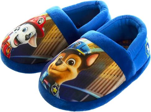 Paw Patrol Slippers for Boys Set - Bundle with Blue Plush Snuggle Toe Footlet Socks with Grips 18-24 Months Plus Stickers, More | Paw Patrol Slippers for Boys Size 5/6 in Kuwait