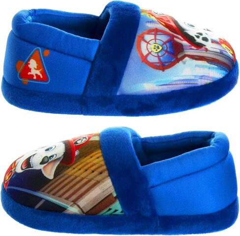 Paw Patrol Slippers for Boys Set - Bundle with Blue Plush Snuggle Toe Footlet Socks with Grips 18-24 Months Plus Stickers, More | Paw Patrol Slippers for Boys Size 5/6 in Kuwait