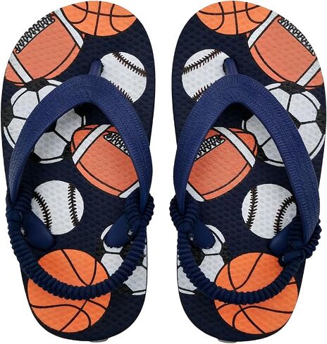 Boys Girls Strap Flip Flops Sandals Cute Cartoon Unicorn Shark Toddler Flip Flop Kids Pool Beach Flat Slide Summer Water Shoes in Kuwait