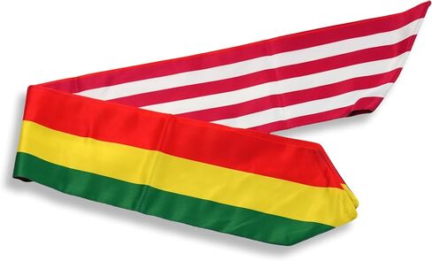USA And Bolivia Flag Graduation Stole,Satin Embroidery Graduation Sash for International Students,72 Inch Length. in Kuwait