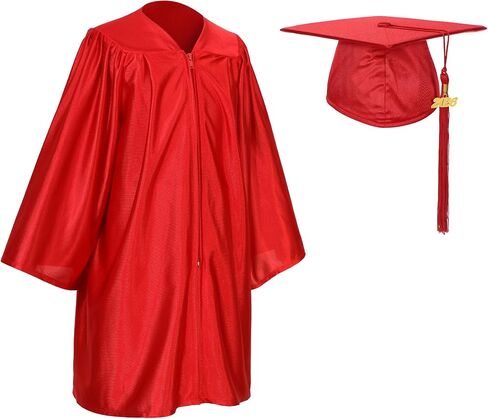 Shiny Preschool and Kindergarten Graduation Cap Gown Set with Year Charm Tassel in Saudi Arabia