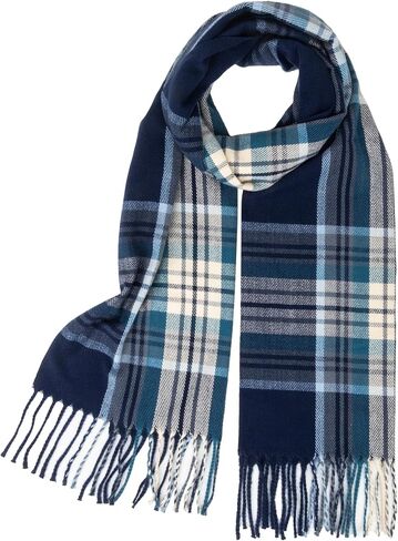 Mealah Women Men Classic Plaid-Winter-Scarf - Soft Feel Tassel Scarf Large Oversized Scarves Wraps(78.74''*14.57'') in Saudi Arabia